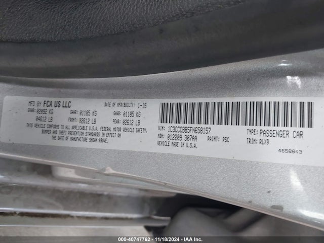 Chrysler 200 S 2015 1C3CCCBB5FN658157 Image 9