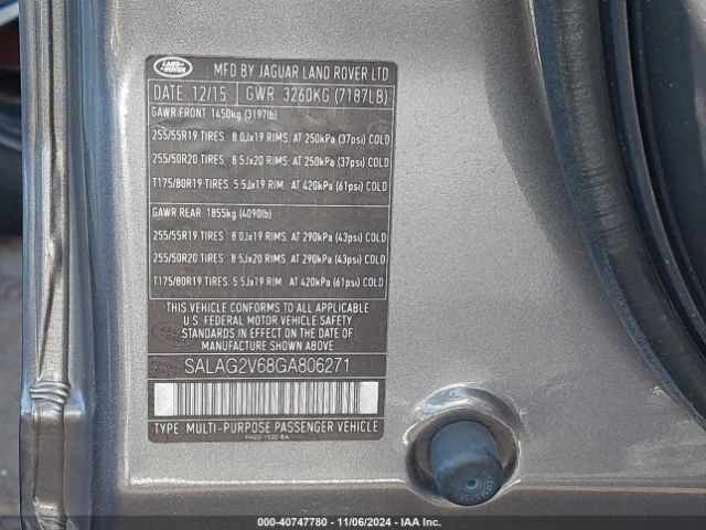 SALAG2V68GA806271 Land Rover LR4
