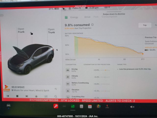 5YJYGDEE2MF190286 Tesla Model Y Long Range Dual Motor All-wheel Drive