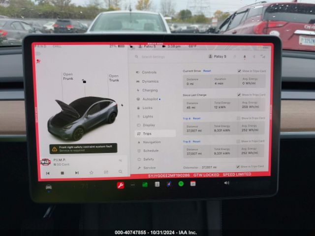 5YJYGDEE2MF190286 Tesla Model Y Long Range Dual Motor All-wheel Drive