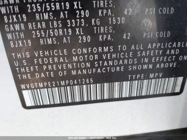 WVGTMPE21MP041265 Volkswagen ID.4 PRO S