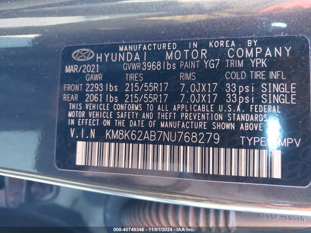 Hyundai Kona Sel 2022 KM8K62AB7NU768279 Image 9