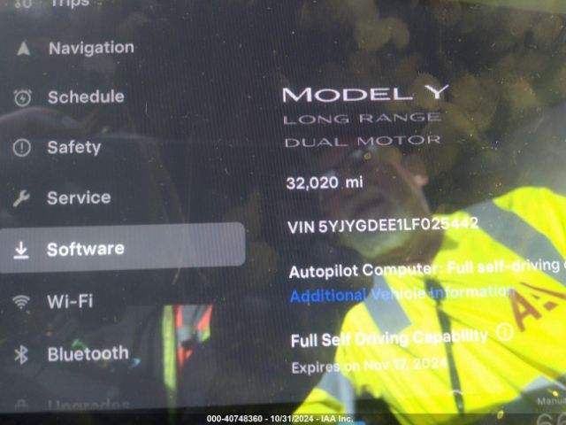 5YJYGDEE1LF025442 Tesla Model Y Long Range Dual Motor All-wheel Drive