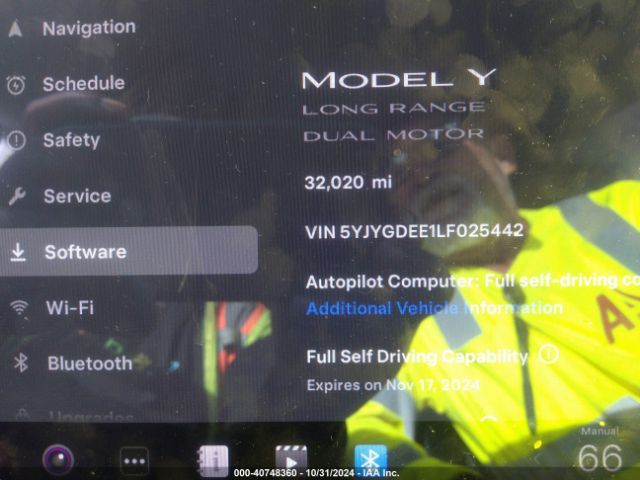 5YJYGDEE1LF025442 Tesla Model Y Long Range Dual Motor All-wheel Drive
