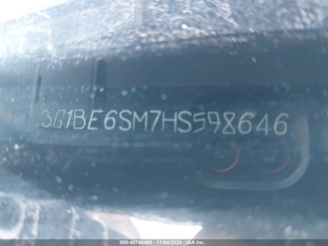 3G1BE6SM7HS598646 Chevrolet Cruze Lt Auto