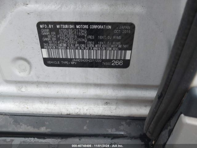 JA4AD3A30HZ011200 Mitsubishi Outlander Se