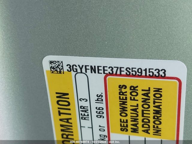 3GYFNEE37FS591533 Cadillac Srx Luxury Collection