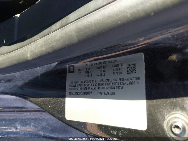 2012 CADILLAC CTS 1G6DS1E37C0119787 Photo 8