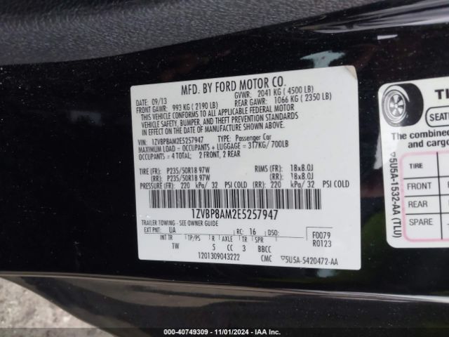 1ZVBP8AM2E5257947 Ford Mustang