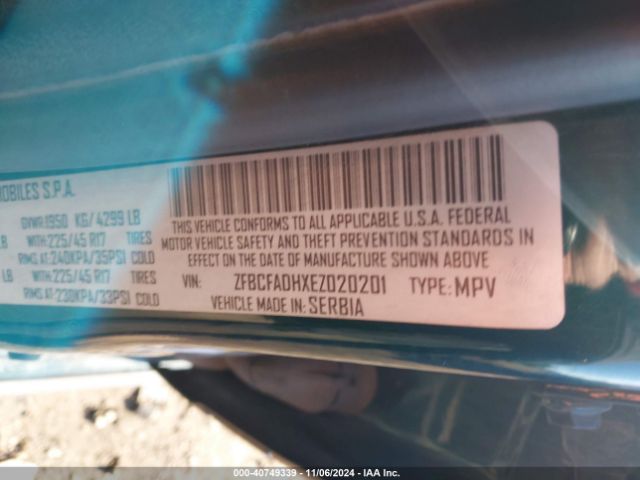ZFBCFADHXEZ020201 Fiat 500L TREKKING