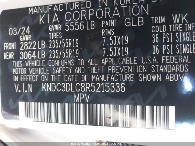 KIA Ev6 Light Long Range 2024 KNDC3DLC8R5215336 Image 9