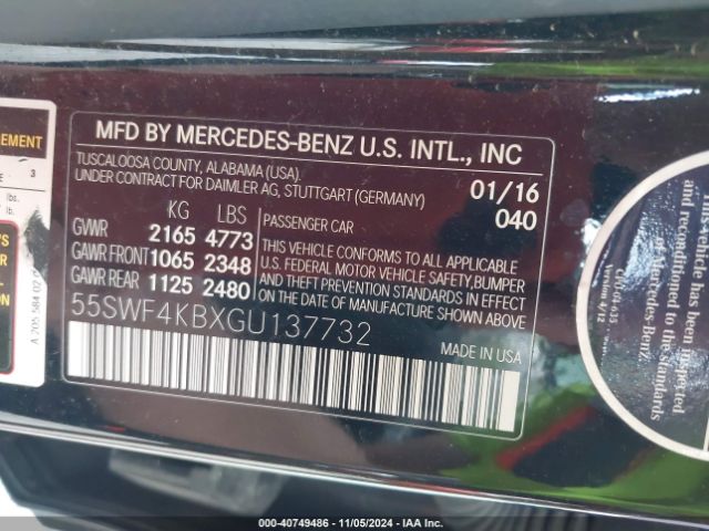 55SWF4KBXGU137732 Mercedes-Benz C 300 4matic/luxury 4matic/sport 4matic