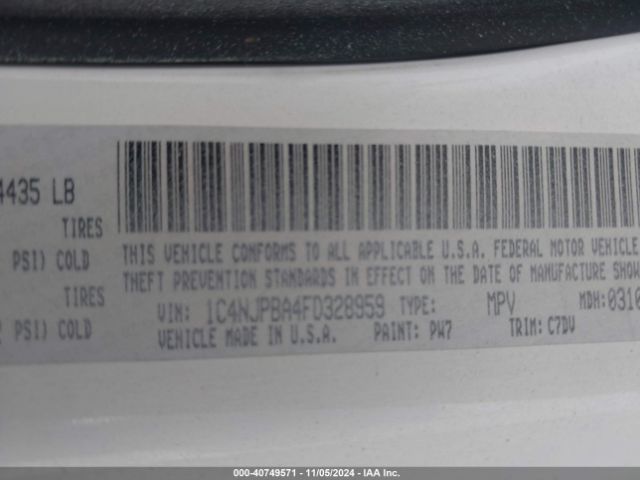 1C4NJPBA4FD328959 Jeep Patriot Altitude Edition