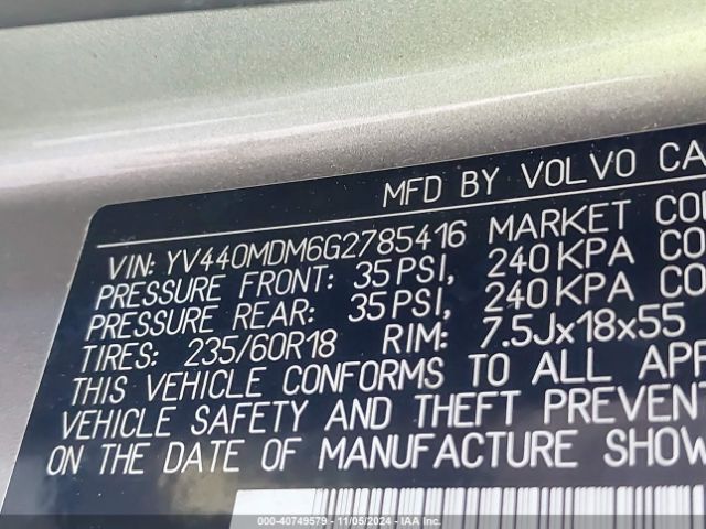 YV440MDM6G2785416 Volvo Xc60 T5 Drive-e Platinum