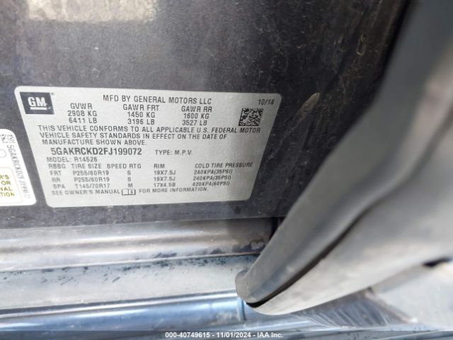 5GAKRCKD2FJ199072 Buick Enclave Premium