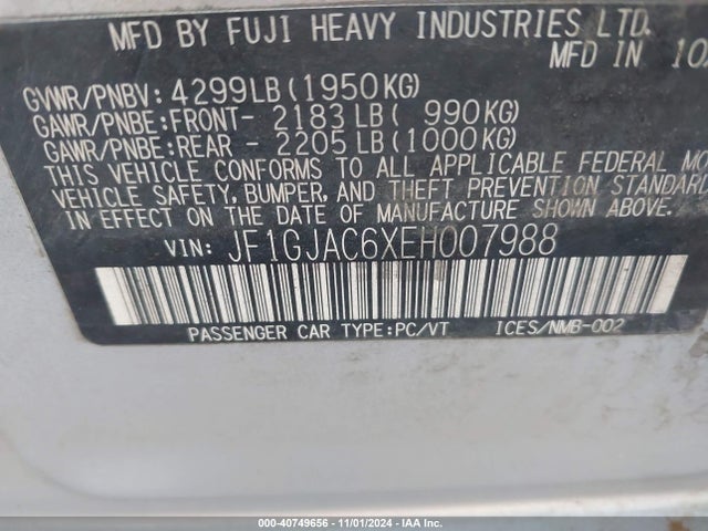Subaru Impreza 2.0i Premium 2014 JF1GJAC6XEH007988 Image 9