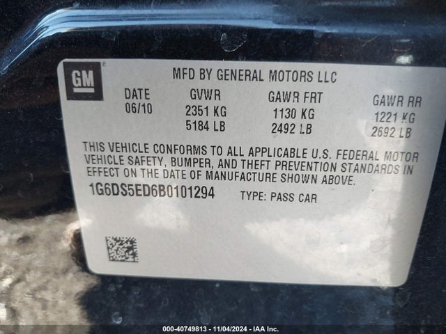 2011 CADILLAC CTS 1G6DS5ED6B0101294 Photo 8