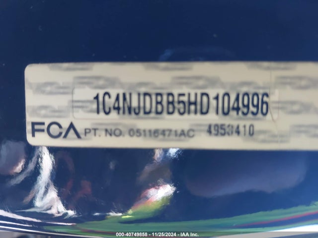 1C4NJDBB5HD104996 Jeep Compass Sport 4x4