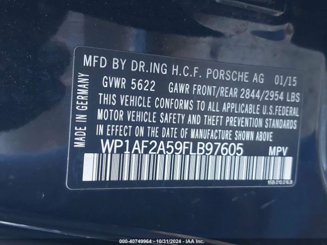 WP1AF2A59FLB97605 Porsche Macan Turbo