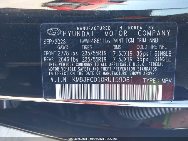 KM8JFCD10RU159061 Hyundai Tucson N Line