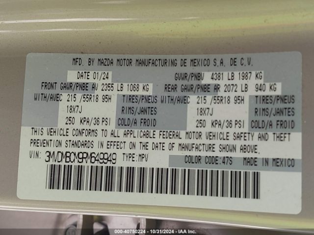 3MVDMBCM9RM649949 Mazda Cx-30 2.5 S Preferred Package
