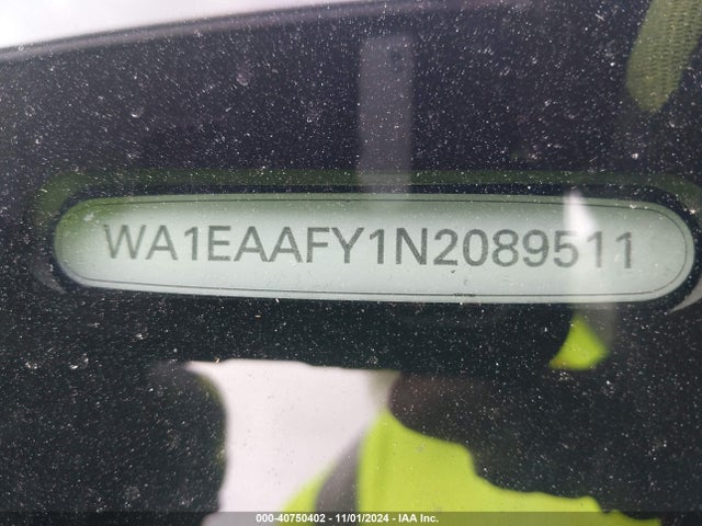 WA1EAAFY1N2089511 Audi Q5 Premium Plus 45 Tfsi S Line Quattro S Tronic