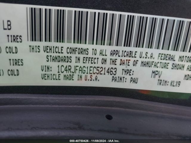 1C4RJFAG1EC521463 Jeep Grand Cherokee Altitude