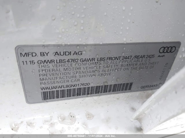 Audi A4 2.0t Premium 2016 WAUAFAFL8GN017620 Image 9