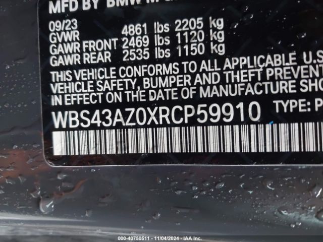 WBS43AZ0XRCP59910 BMW M4 Competition Xdrive