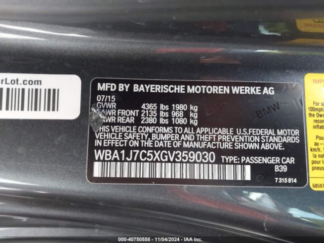 WBA1J7C5XGV359030 BMW M235I