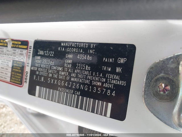 5XXG64J26NG135784 KIA K5 Gt-line