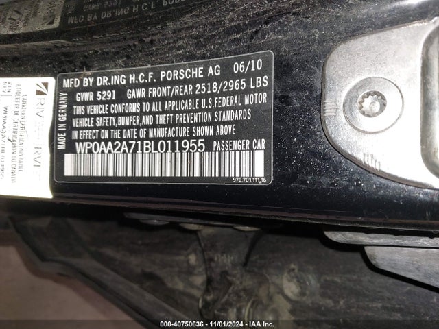 2011 PORSCHE PANAMERA WP0AA2A71BL011955 Photo 8