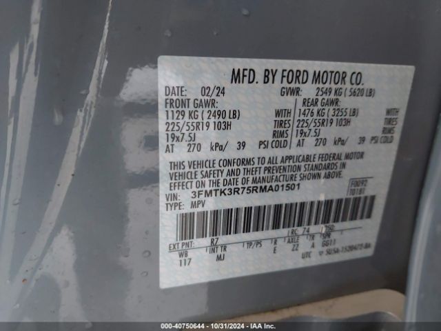 3FMTK3R75RMA01501 Ford Mustang Mach-e Premium