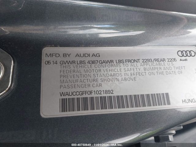 WAUCCGFF0F1021892 Audi A3 1.8t Premium