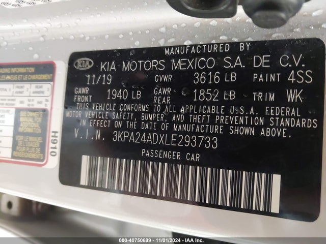 KIA RIO S 2020 3KPA24ADXLE293733 Image 9
