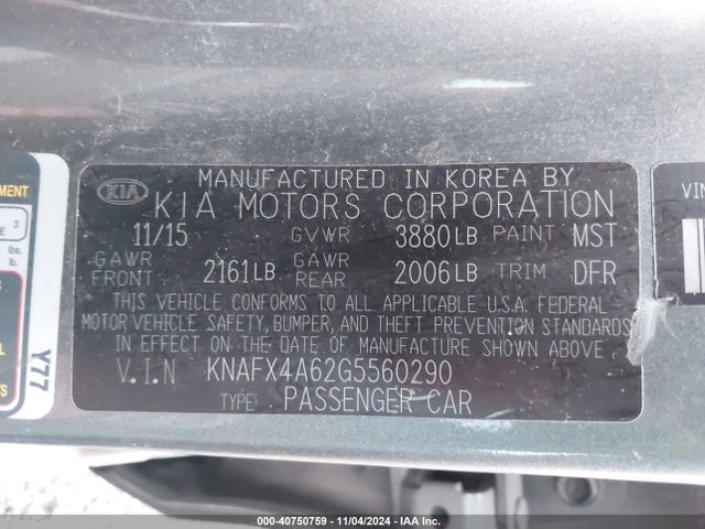 KIA FORTE LX 2016 KNAFX4A62G5560290 Image 9