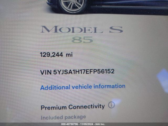 5YJSA1H17EFP56152 Tesla Model S P85