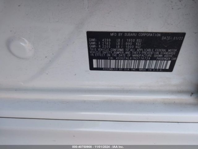 4S3GTAL61N3716729 Subaru Impreza Sport 5-door