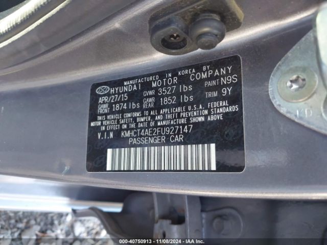 KMHCT4AE2FU927147 Hyundai ACCENT GLS
