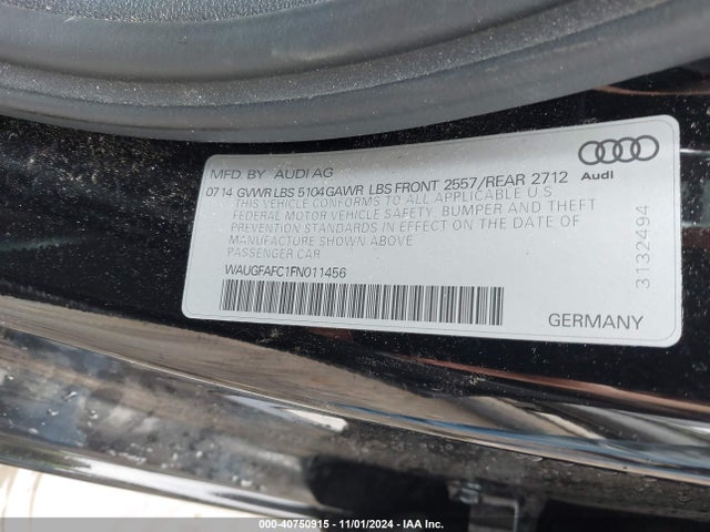 WAUGFAFC1FN011456 Audi A6 2.0t Premium