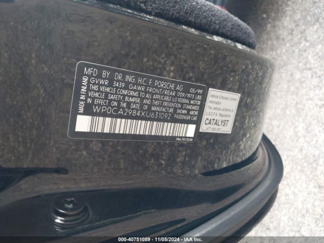 1999 PORSCHE BOXSTER WP0CA2984XU631092 Photo 8