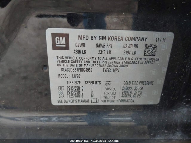 KL4CJDSB7FB094952 Buick Encore Premium
