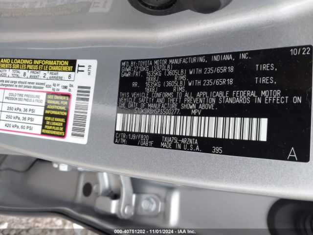 5TDKDRBH5PS500277 Toyota Highlander Le