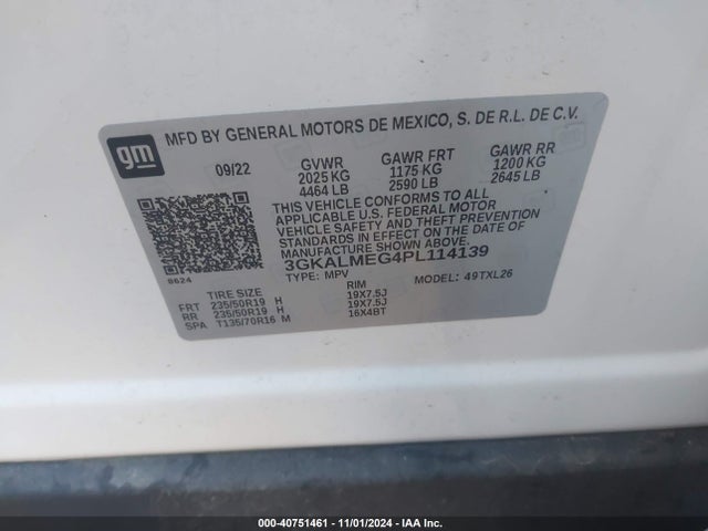 3GKALMEG4PL114139 GMC Terrain Fwd Sle