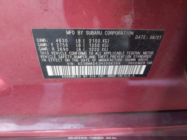 4S3BWAD62N3006268 Subaru Legacy Premium