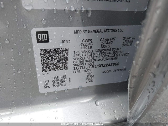 1GTUUCED6RZ243968 GMC Sierra 1500 4wd  Short Box Elevation With 3sb