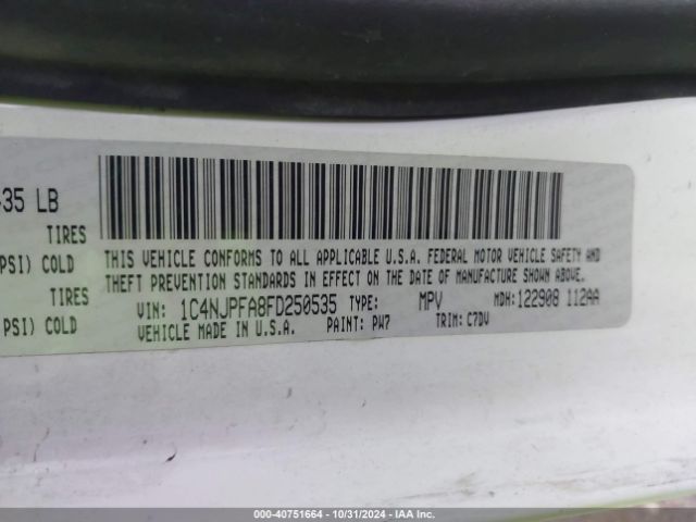 1C4NJPFA8FD250535 Jeep Patriot Latitude