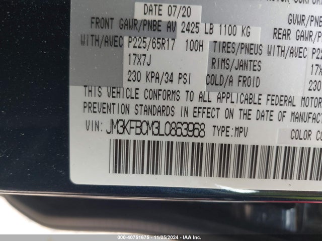 Mazda Cx-5 Touring 2020 JM3KFBCM3L0863968 Image 9