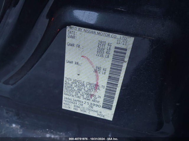 Nissan Altima 2.5 Sv 2014 1N4AL3AP9EN253990 Image 9