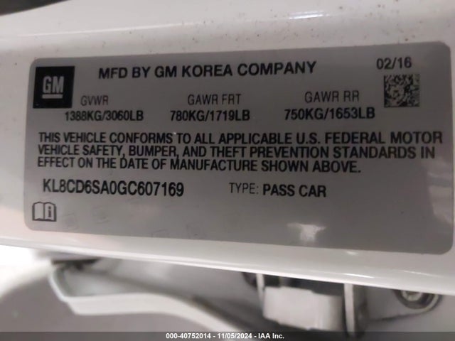 Chevrolet Spark 1lt Cvt 2016 KL8CD6SA0GC607169 Image 9